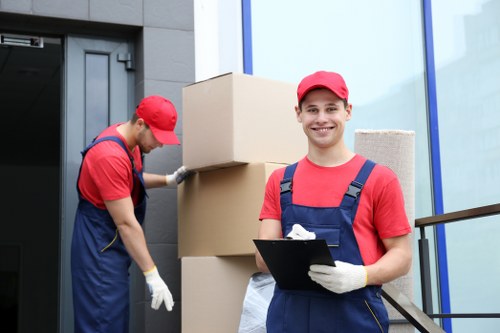 Efficient loading process by a man with a van