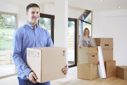 Experienced movers handling belongings